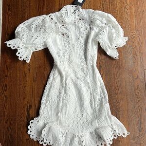 Fashion Nova white lace dress